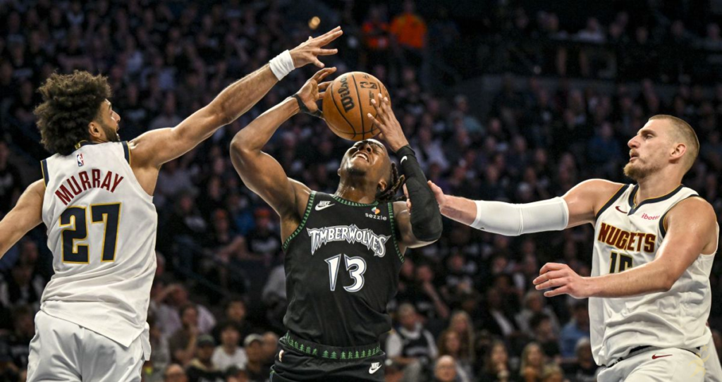 Timberwolves vencem Nuggets e abrem 2 a 1 na série de playoffs