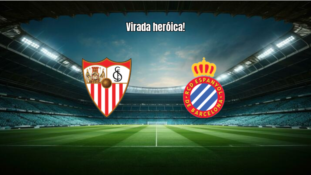 Sevilla vira sobre Espanyol nos acréscimos e vence por 2 a 1
