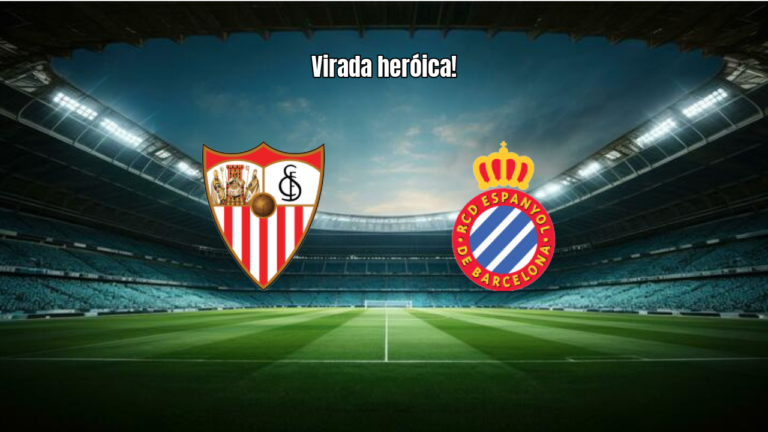 Sevilla vira sobre Espanyol nos acréscimos e vence por 2 a 1
