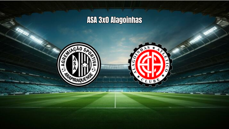 ASA domina, vence Atlético de Alagoinhas por 3 a 0