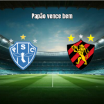Paysandu PA U20 2x0 Sport Recife U20: Destaques da Partida