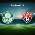 Palmeiras U20 e Vitória U20 empatam por 2 a 2 no Brasileirão