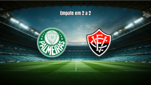 Palmeiras U20 e Vitória U20 empatam por 2 a 2 no Brasileirão