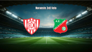 Noroeste domina Velo Clube e vence por 3 a 0 na Série D
