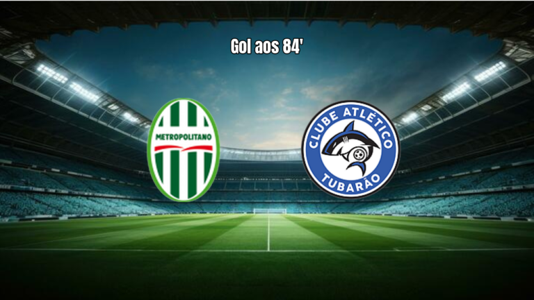 Metropolitano 0x1 Tubarão: Gol aos 84 Minutos Decide