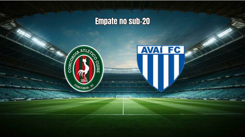 Concórdia U20 e Avaí U20 empatam em 1 a 1 no Catarinense