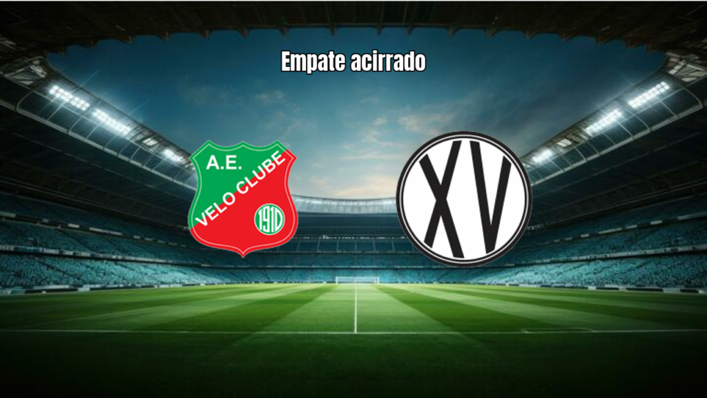 Empate emocionante entre Velo Clube e XV de Piracicaba na Série D