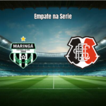 Maringá e Santa Cruz empatam 1-1 na 8ª rodada da Série C