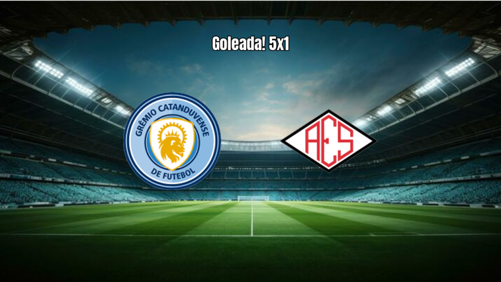 Grêmio Catanduvense 1 x 5 Santacruzense: Goleada na Série B