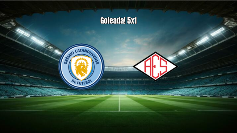 Grêmio Catanduvense 1 x 5 Santacruzense: Goleada na Série B