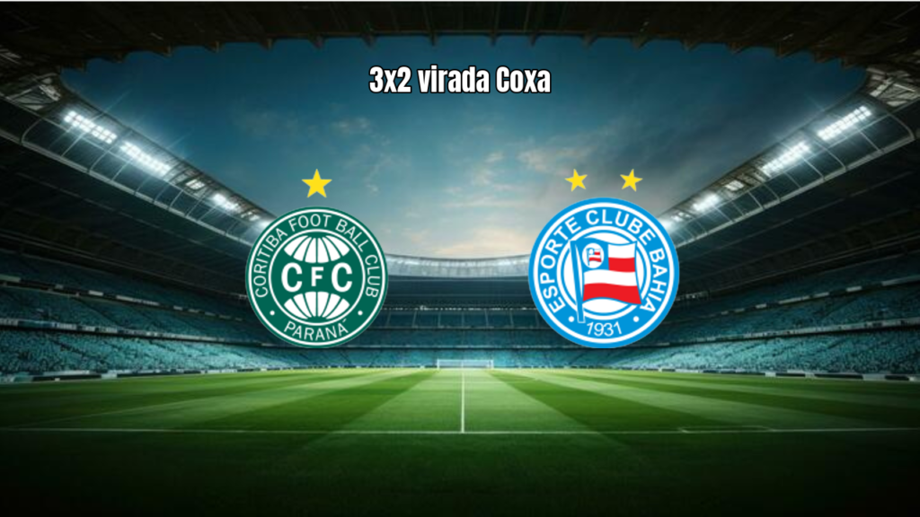 Coritiba vence Bahia por 3 a 2 em jogo emocionante