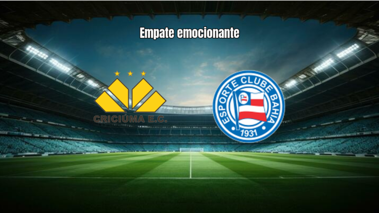 Criciuma U20 e Bahia U20 empatam em 1 a 1 no Brasileiro U20