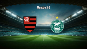 Flamengo vence Coritiba por 3 a 0 com show de Samuel Lino
