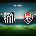 Santos domina Vitória e vence por 3 a 1 na Vila Belmiro