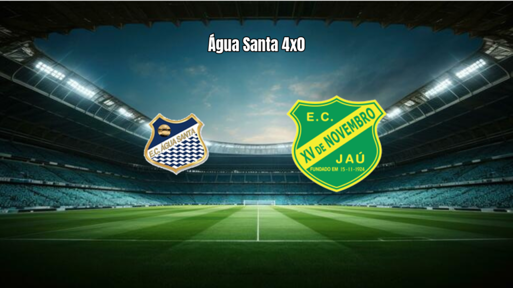 Água Santa U20 goleia XV de Jaú por 4 a 0 no Paulista Sub-20