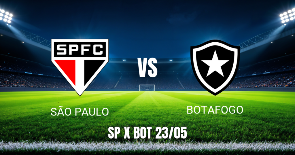Onde assistir São Paulo x Botafogo: Palpite 23/05/2026