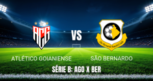 Onde assistir Atlético Goianiense x São Bernardo: Palpite 24/05/2026