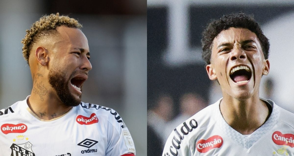 Neymar e Robinho Jr. brigam em treino do Santos com tapa e rasteira