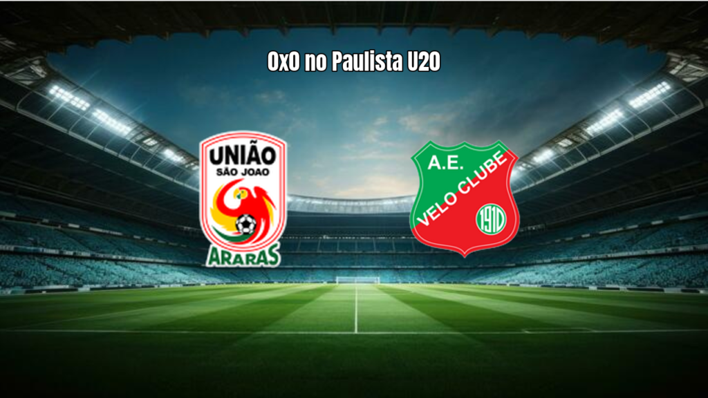 Empate sem gols entre União São João U20 e Velo Clube U20