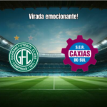 Guarani vira sobre Caxias nos acréscimos e vence na Série C