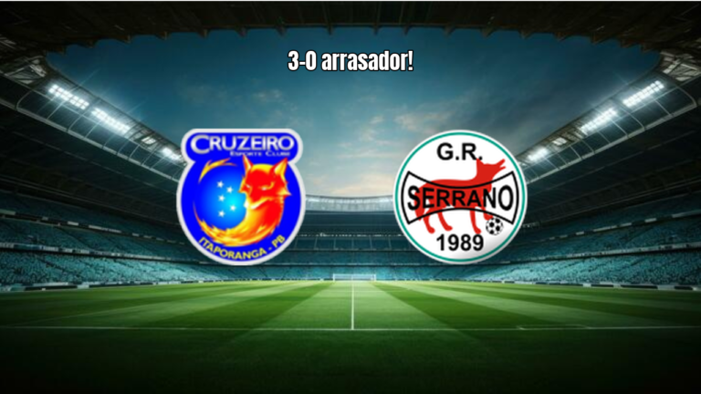 Cruzeiro Itaporanga U20 3-0 Grêmio Serrano U20: Destaques da Partida