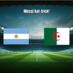 Argentina vence Argélia com hat-trick de Messi na estreia