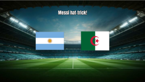 Argentina vence Argélia com hat-trick de Messi na estreia