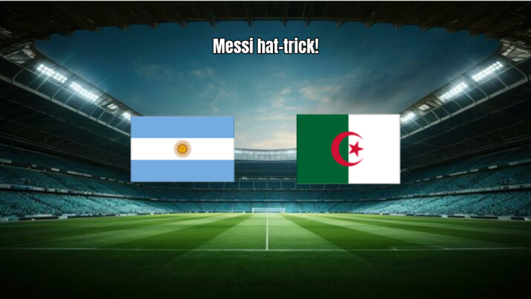 Argentina vence Argélia com hat-trick de Messi na estreia