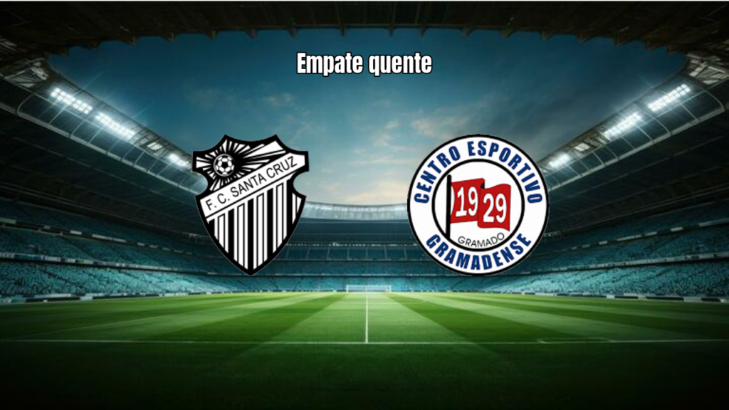 Santa Cruz RS e Gramadense empatam em 2 a 2 pela Copa Gaúcha