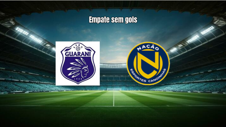 Guarani de Palhoça e Nação empatam sem gols na 11ª rodada