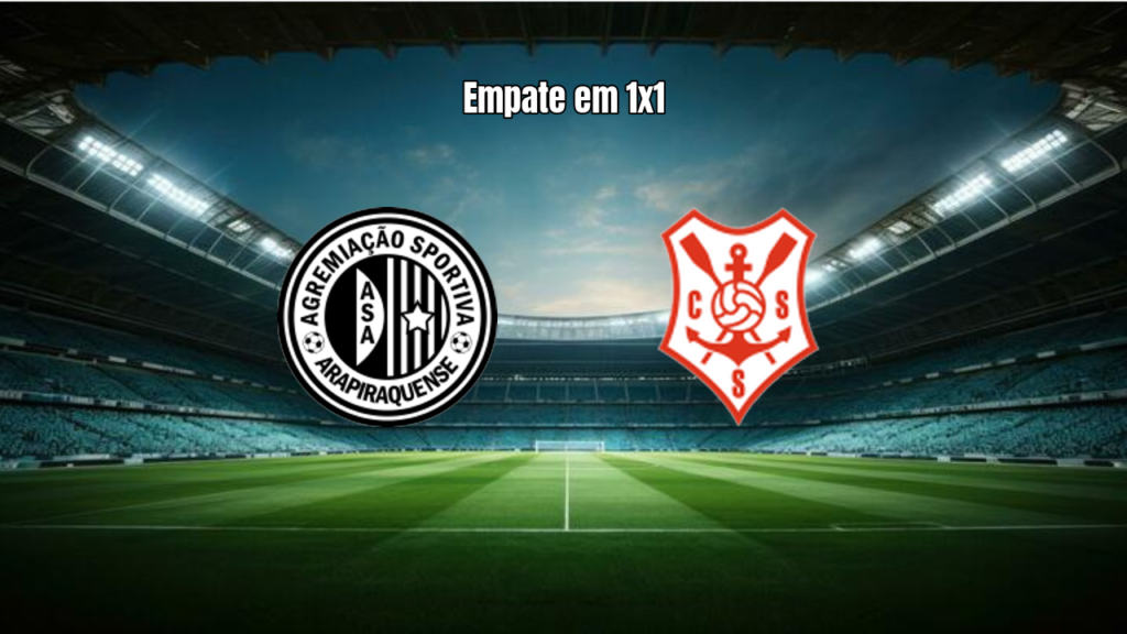 ASA e Sergipe empatam em 1 a 1 na Série D 2026