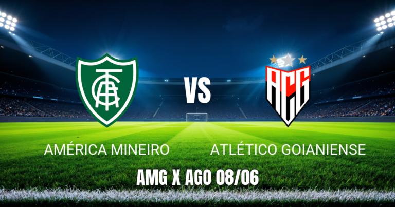 Onde assistir América-MG x Atlético-GO e Palpite 08/06/2026