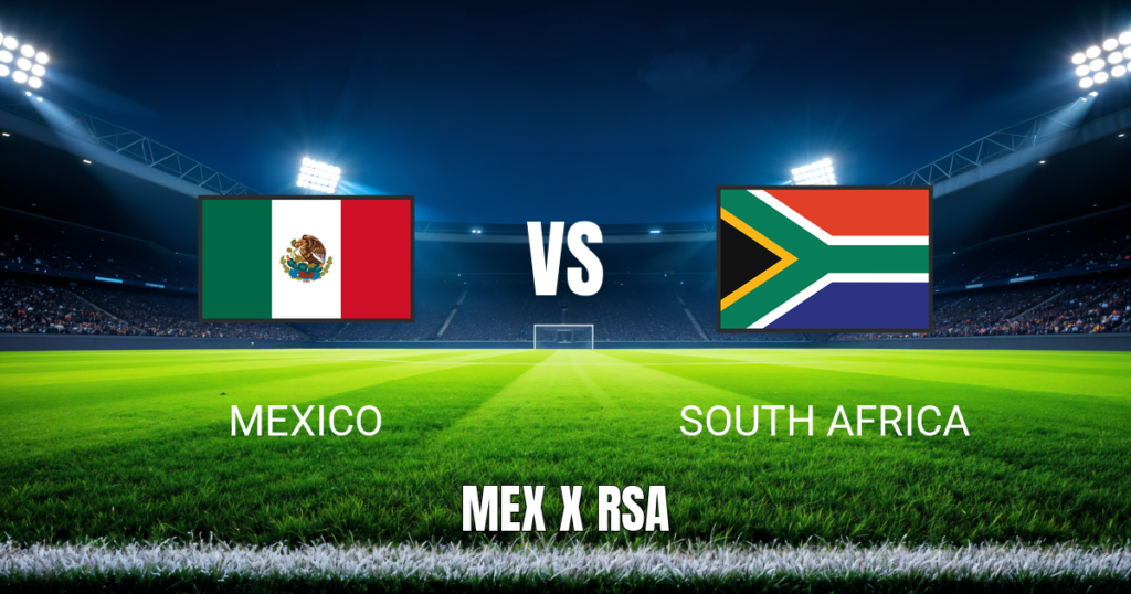 Onde assistir México x África do Sul: horário e palpite 11/06/2026