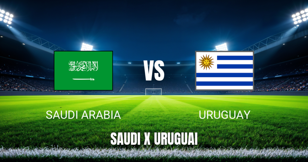 Onde assistir a Arábia Saudita x Uruguai: Palpite para 15/06/2026