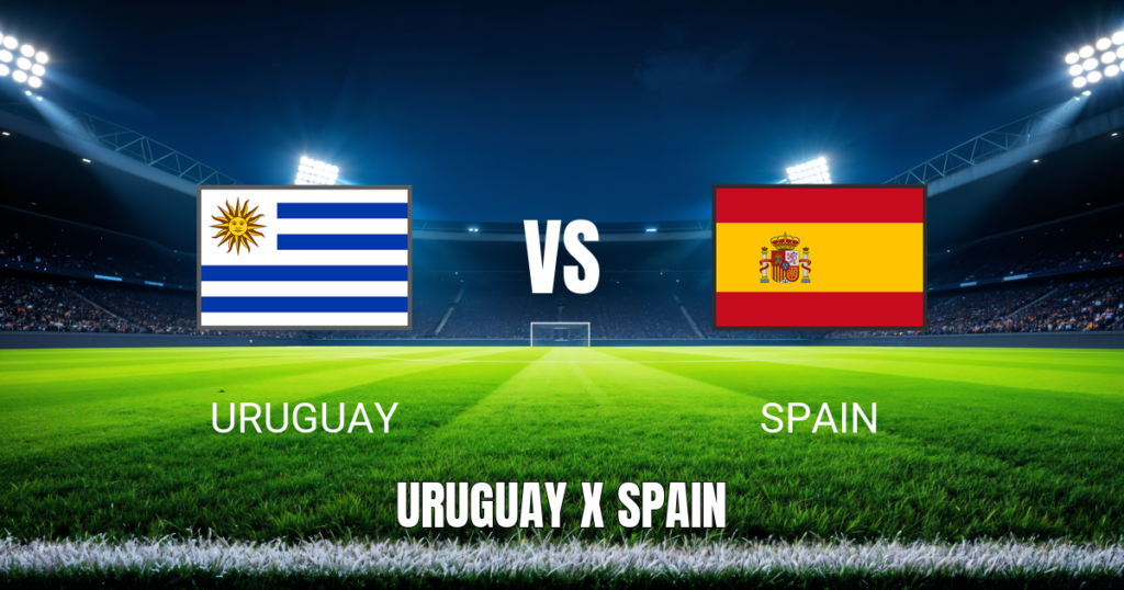 Onde assistir Uruguay x Spain ao vivo: Palpite e transmissão 26/06/2026