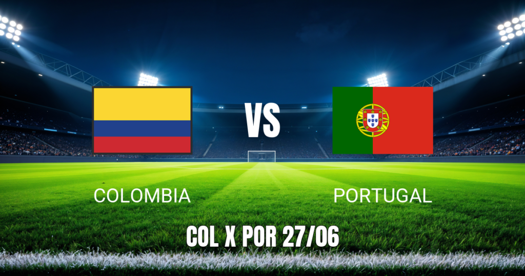 Onde assistir Colombia x Portugal na Copa ao vivo e palpite 27/06/2026