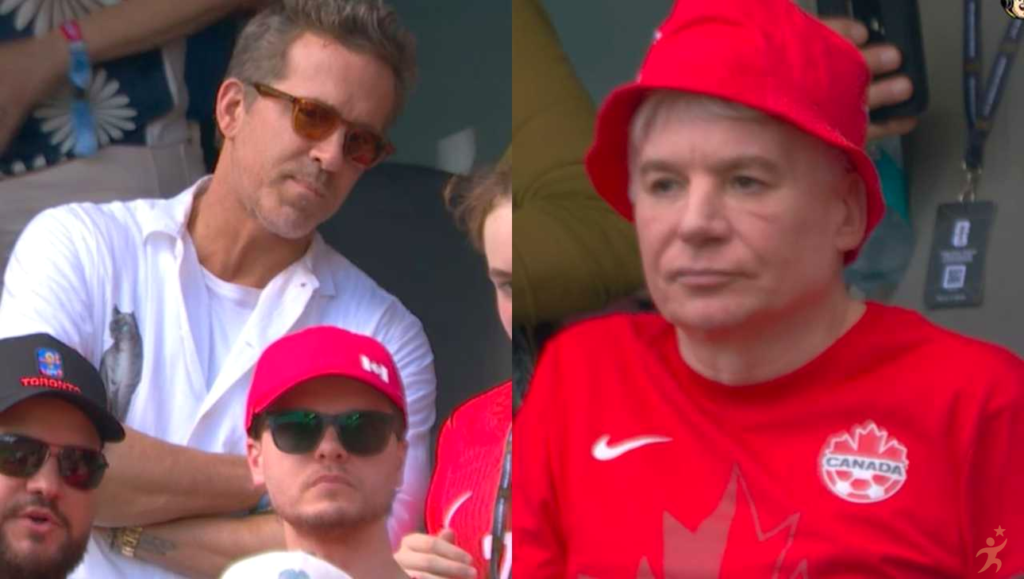 Canadá x Bósnia: Ryan Reynolds e Mike Myers na torcida