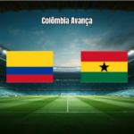 Colômbia vence Gana por 1 a 0 nas oitavas da Copa 2026