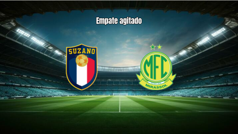 União Suzano U20 e Mirassol U20 empatam em 2 a 2 na Paulista