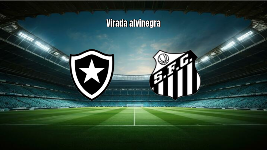 Botafogo vence Santos de virada nos acréscimos