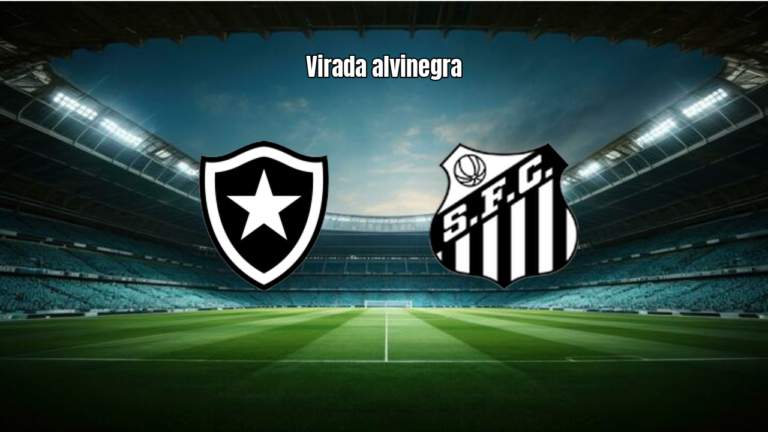 Botafogo vence Santos de virada nos acréscimos