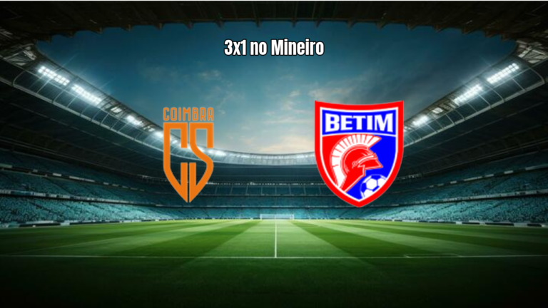 Coimbra U20 vence Betim U20 por 3 a 1 no Mineiro