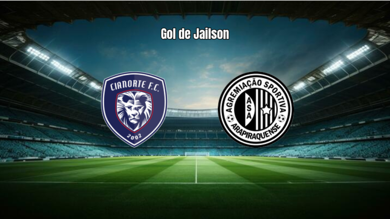 ASA vence Cianorte 1 a 0 com gol de Jailson no fim