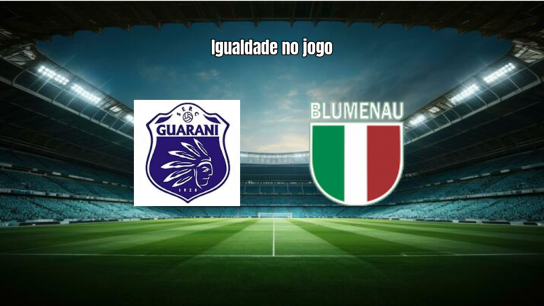 Guarani de Palhoça e Blumenau empatam 1-1 no Catarinense