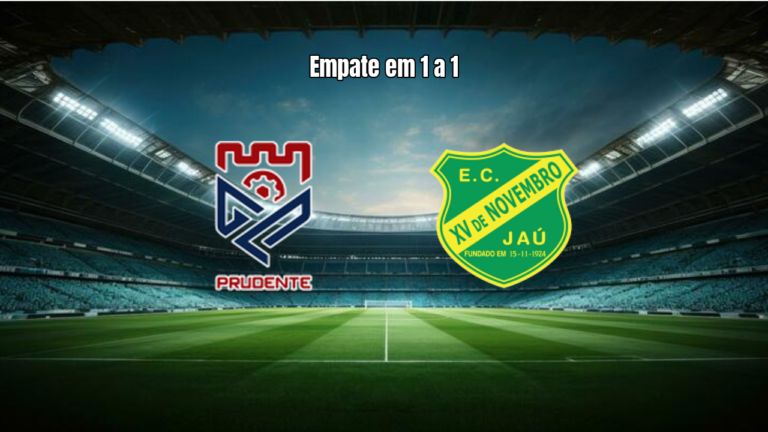 Gremio Prudente U20 e XV de Jaú U20 empatam no Paulista