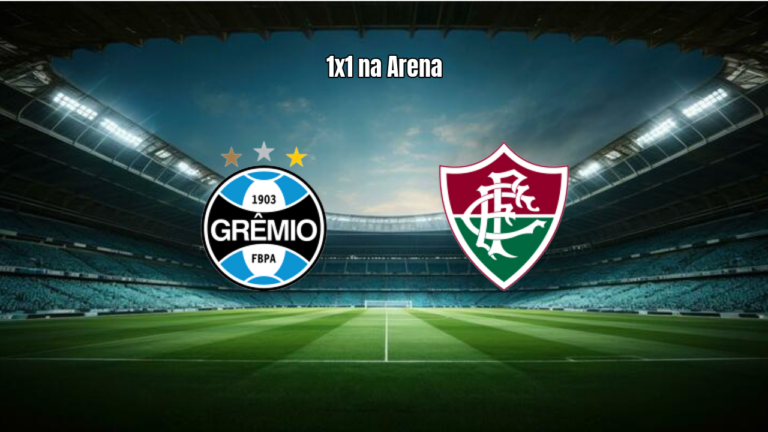 Grêmio busca empate nos acréscimos e fica no 1x1 com Fluminense