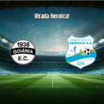 Goiânia vira sobre Grêmio Anápolis nos acréscimos e vence por 2 a 1