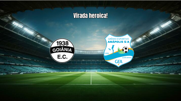 Goiânia vira sobre Grêmio Anápolis nos acréscimos e vence por 2 a 1