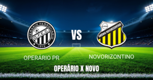 Onde assistir Operário PR x Novorizontino? Palpite 12/07/2026