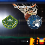 Seattle Storm vs Minnesota Lynx: Vitória apertada por 105 a 102